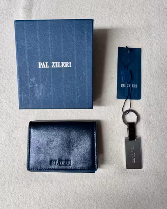 Pal Zileri Set portafoglio pelle nera + portachiav