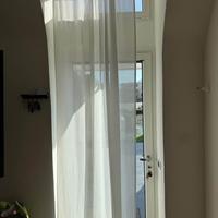 N.3 Tende bianche tutta altezza + filo in acciaio