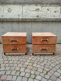 Coppia comodini design vintage