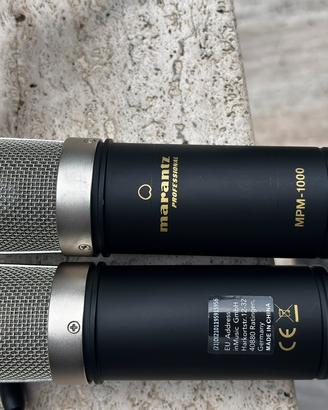 Coppia microfoni da studio a cindwsatore Marantz