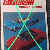 Cartoline libretti Fiat Dino spider coupé 500 600