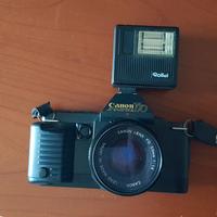 Canon t70 reflex con flash