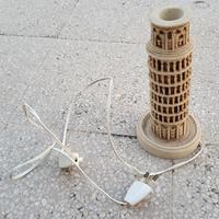 lampada torre di pisa bajour con interruttore 