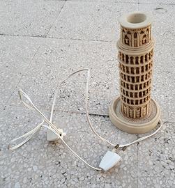 lampada torre di pisa bajour con interruttore 