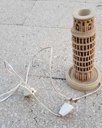 lampada torre di pisa bajour con interruttore 