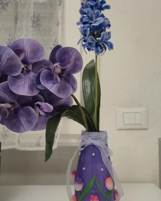 🌷 Vaso artigianale dipinto a mano – pezzo unico ♻