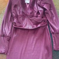 vestito ciniglia rosa antico