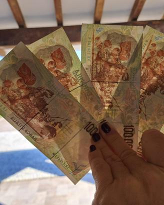 Banconote repubblica italiana da 100.000 lire