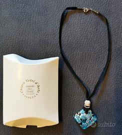 COLLANA in VETRO DI MURANO - colore AZZURRO