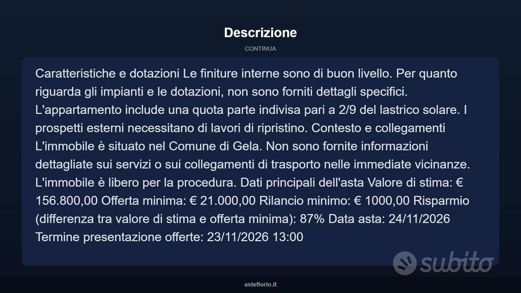 Appartamento – Gela, Cantina Sociale, Caltanissetta - Vista 5
