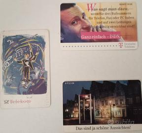 Lotto 3 Schede Telefoniche Vintage Germania e Repu