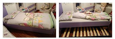 letto singolo + rete secondo letto estraibile
