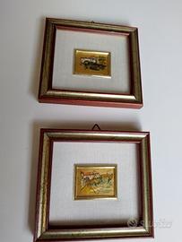 Quadretti in foglia d'oro