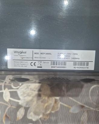 forno a microonde whirpool  mcp 349 tecnologia dua