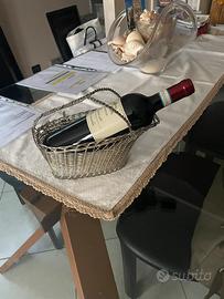 Cestino portabottiglie in silver