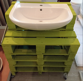 Mobile da bagno vintage senape