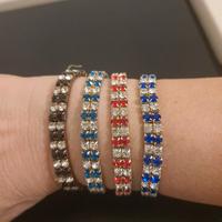 4 bracciali di strass