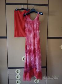 abito cerimonia rossa/rosa