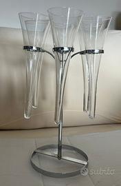 Portafiori in metallo e vetro