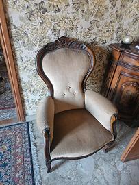 poltrona beige anni 80/90