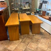 Panche in legno massello per esposizione