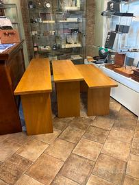 Panche in legno massello per esposizione