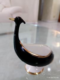 Aurora porcellana Capodimonte statuetta uccello 