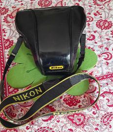 borsa pronto pelle originale nikkormat + tracolla