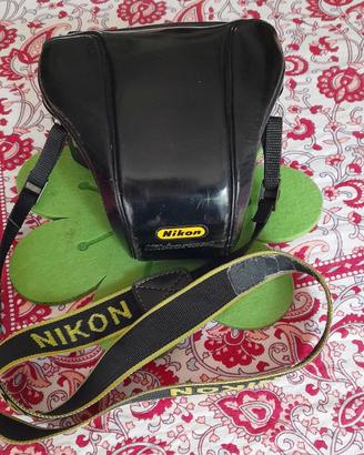 borsa pronto pelle originale nikkormat + tracolla