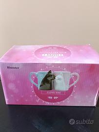 coppia mug bacio gatto 
