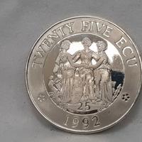Moneta da venticinque "ECU" del 1992
