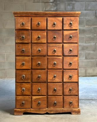 Mobile antico cassettiera in legno massello