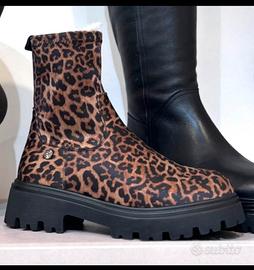 stivaletti leopardo ankle urban brand