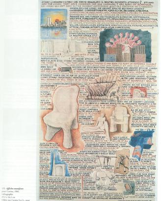 Manifesto Litografia Gaetano Pesce - Cassina 1980