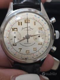 Cronografo Vintage Jerome Piquot Acciaio Anni '50 