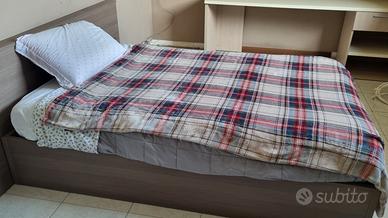 letto singolo con vano contenitore e rete a doghe
