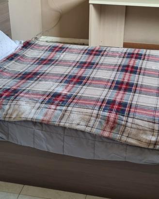 letto singolo con vano contenitore e rete a doghe