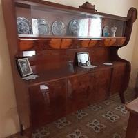 CREDENZA CON ALZATA in RADICA di noce