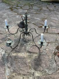 Lampadario in ottone