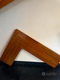Ripiano angolo in legno rovere lamellare