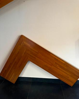 Ripiano angolo in legno rovere lamellare