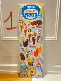Lotto di 6 Cartello gelati insegne vintage