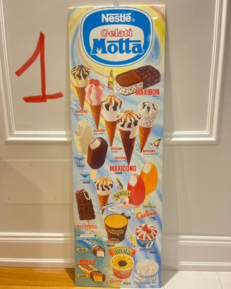 Lotto di 6 Cartello gelati insegne vintage