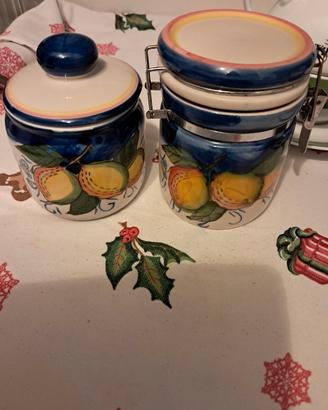 coppi barattoli in ceramica  vintage 