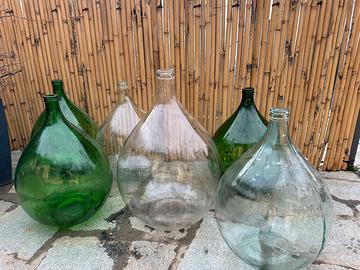 DAMIGIANE IN VETRO VINTAGE