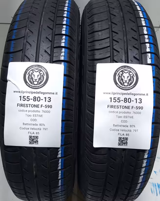 2 GOMME 155 80 13 FIRESTONE A76000