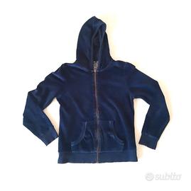 Felpa  zip con anello+ cappuccio  cotone 7/12 anni