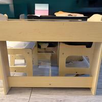 Tavolino in legno  multiuso bambini