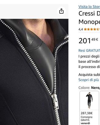 Muta Semistagna 7mm Cressi Diver Monopezzo