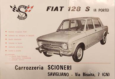 Pubblicità Carrozzeria Scioneri originale epoca